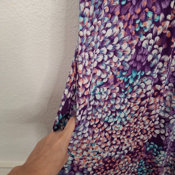 Carole Hochman Heavenly Soft Nightgown & Robe Set Sz PL Maxi floral Boho Artsy - Picture 6 of 16